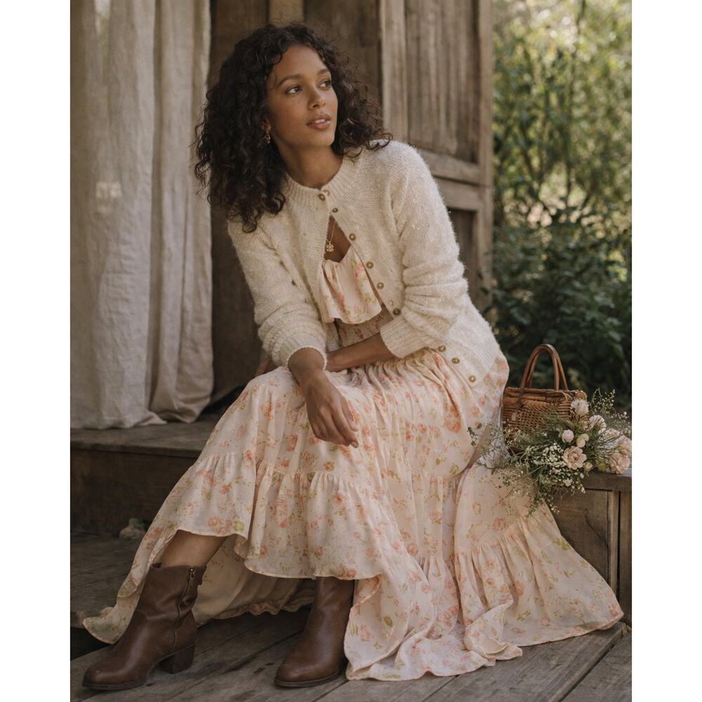 New Paige Kalani Maxi Dress Afterglow Feminine Cottage Large Girly Romantic